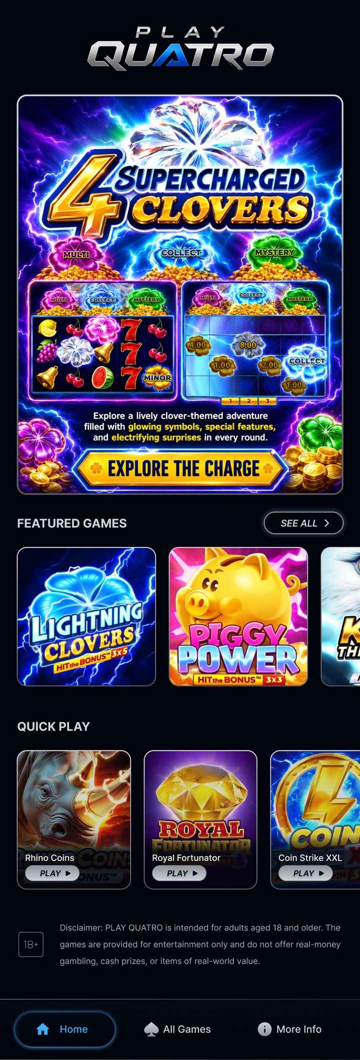 Play Quatro game screen preview